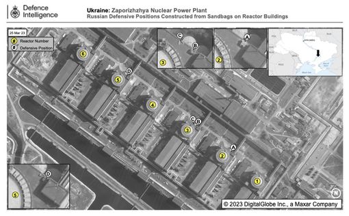 На реакторах ЗАЭС замечены огневые позиции, – британская разведка