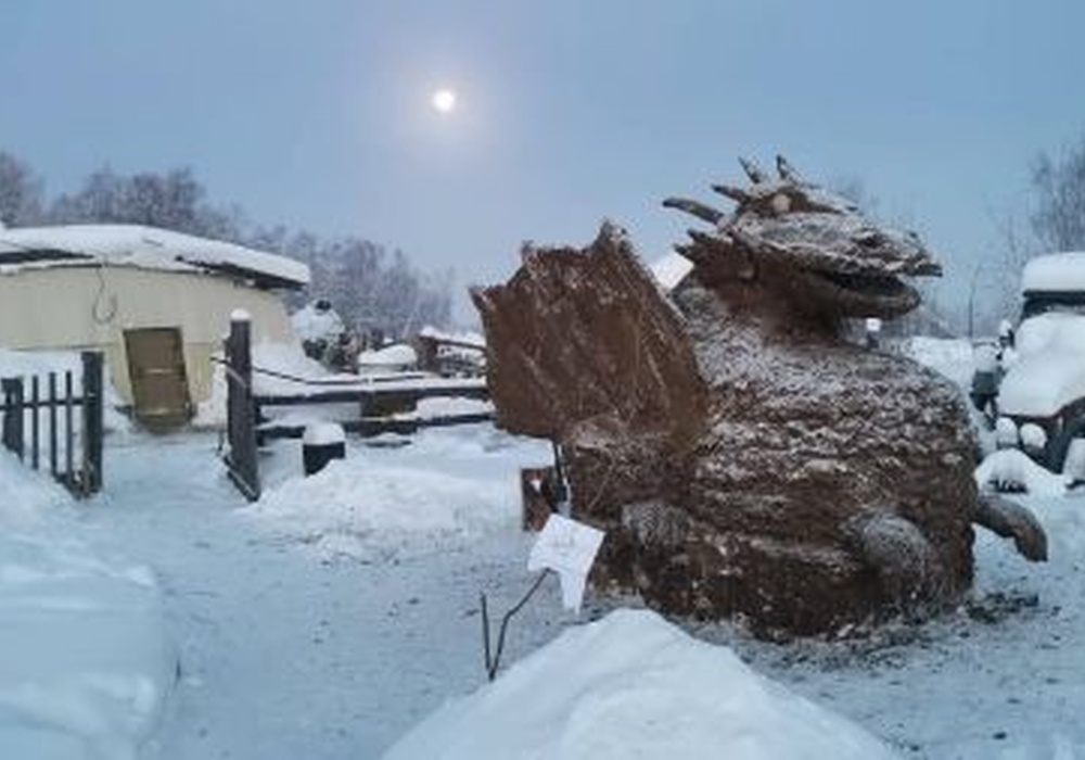 В Якутии снова слепили скульптуру из навоза: фото