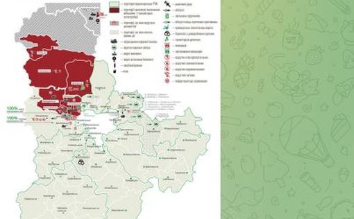 Карта ситуации в Киевской области 30 марта